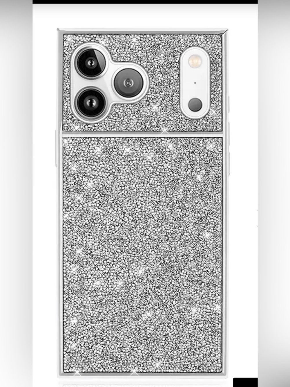Square by Silver Glitter Case for iPhone 17 Pro Max - Picture 5 of 5